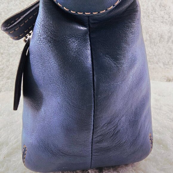 COACH 9564 Blue Leather Legacy Demi Hobo Shoulder Bag Convertible Strap Vintage - Picture 7 of 16